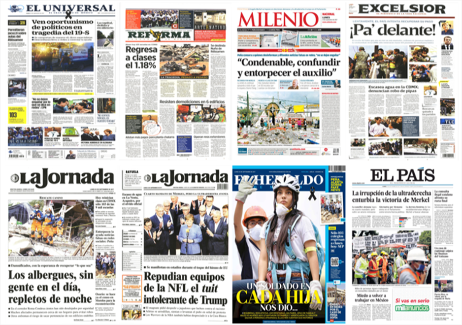 Regreso a clases, Merkel y Trump en primeras planas