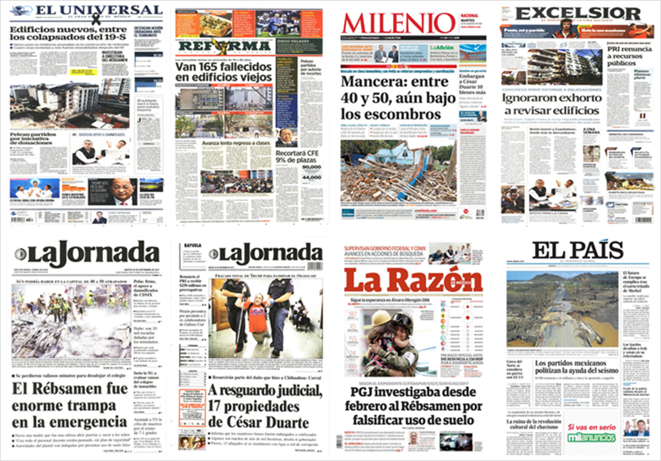 Sismo en México y Merkel en primeras planas