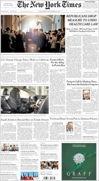 Sismo y Puerto Rico en primeras planas del miércoles - portadas-27-sept-nyt