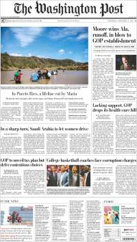 Sismo y Puerto Rico en primeras planas del miércoles - portadas-27-sept-twp