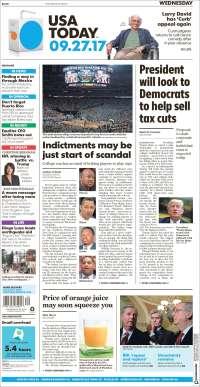 Sismo y Puerto Rico en primeras planas del miércoles - portadas-27-sept-usat