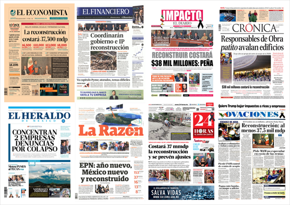 EPN, sismo y Trump en primeras planas - portadas-28-sept1