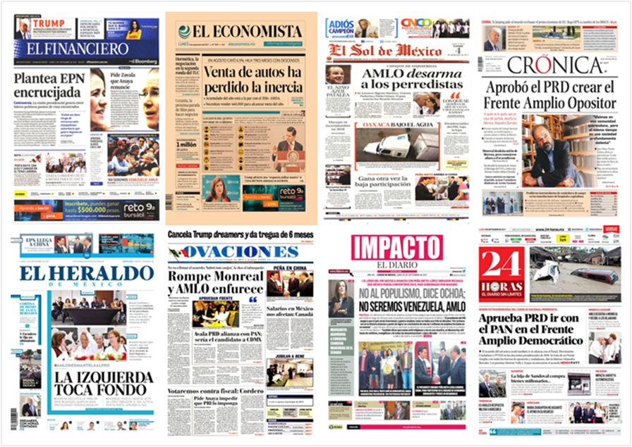 PRD y Corea del Norte en primeras planas - portadas-4-sept1