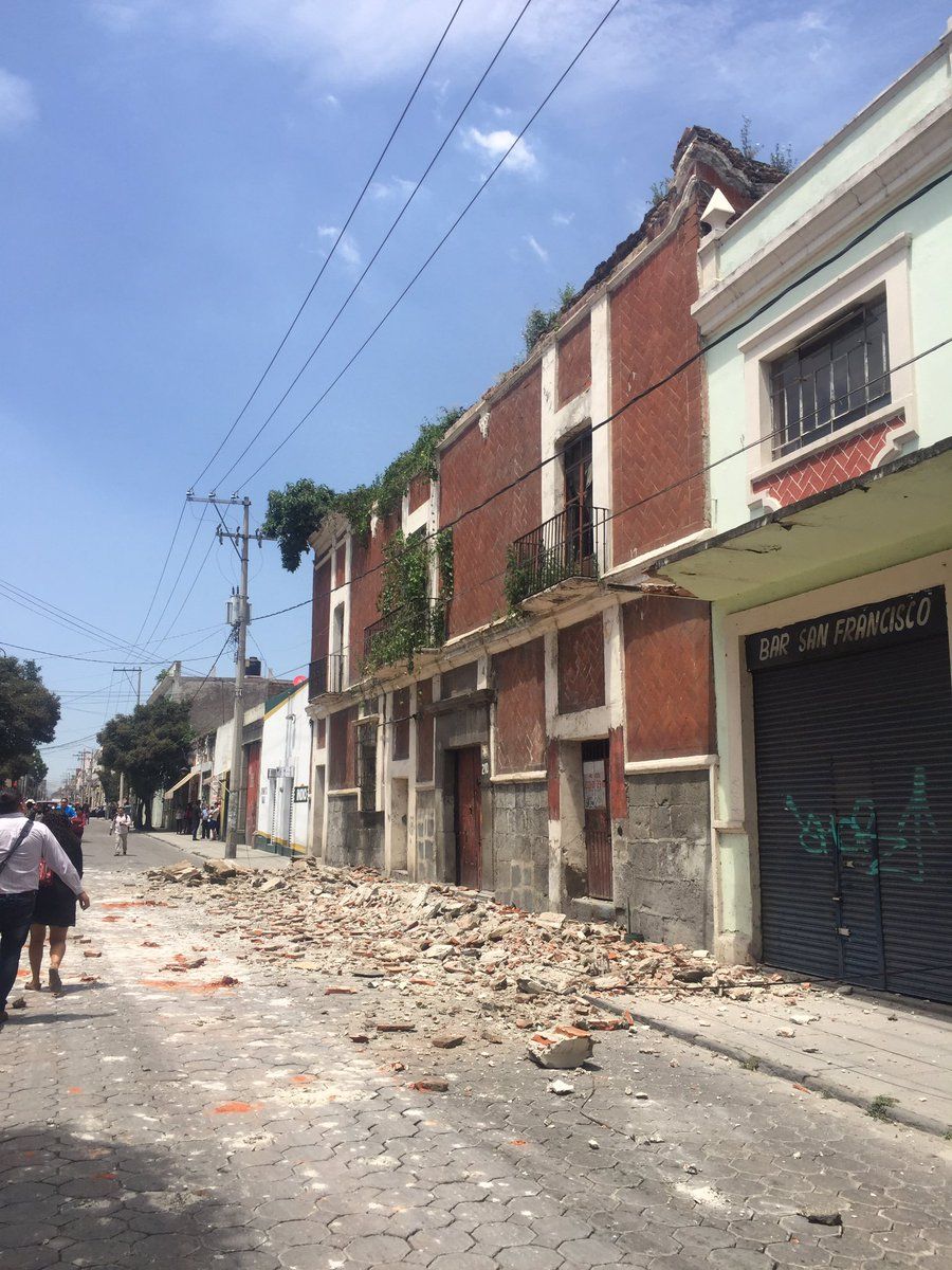 Sismo magnitud 7.1 causa daños en Puebla - puebla-1