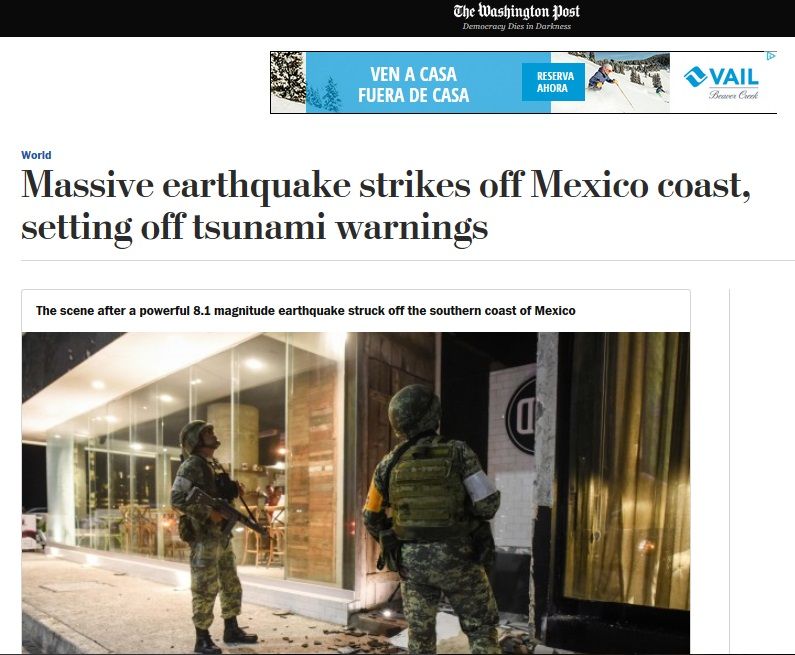 Medios internacionales destacan sismo en México - reacciones-sismo-wp