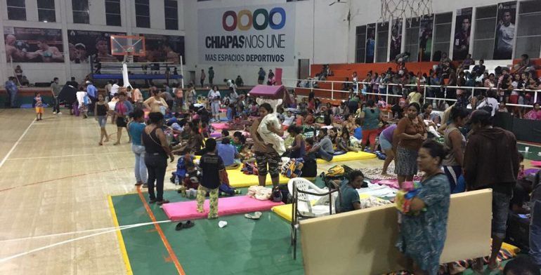 Evacuan comunidades cercanas a las costas de Chiapas