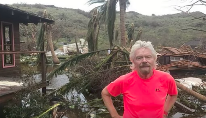 #Video Richard Branson muestra el paso destructivo de Irma por su isla