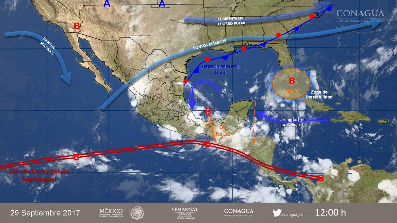Tormentas torrenciales afectarán Veracruz y Oaxaca - smn-tormentas