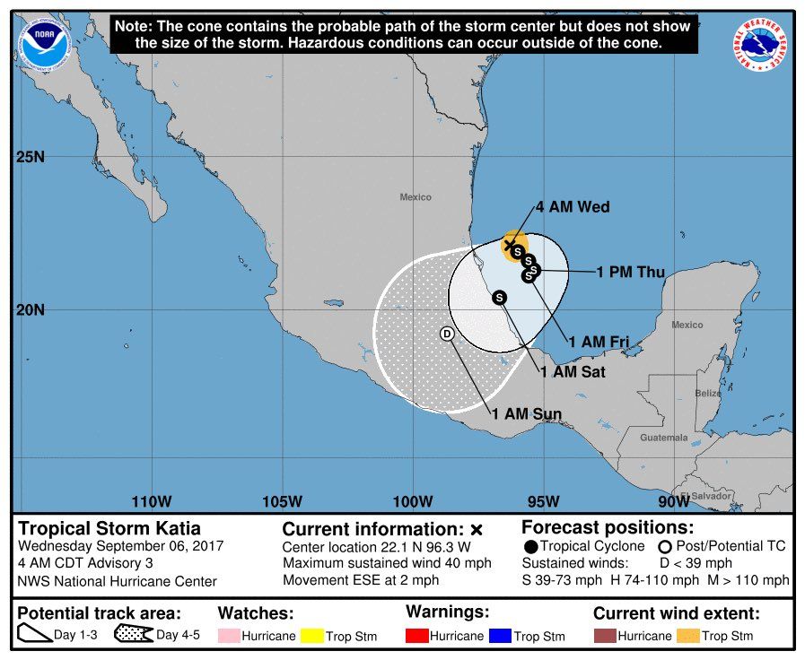 Se forma la tormenta tropical Katia en el Golfo de México - tormenta-katia