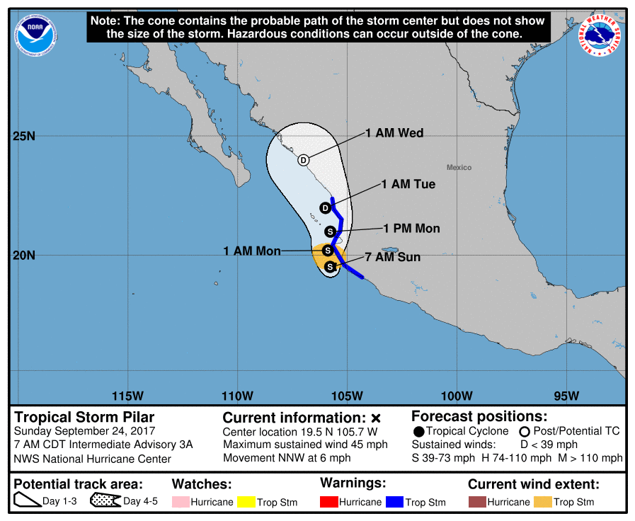 Tormenta Pilar tocará tierra este domingo - tormenta-pilar