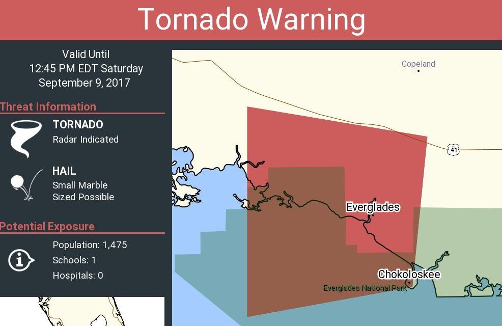 Emiten aviso por tornado en Miami-Dade