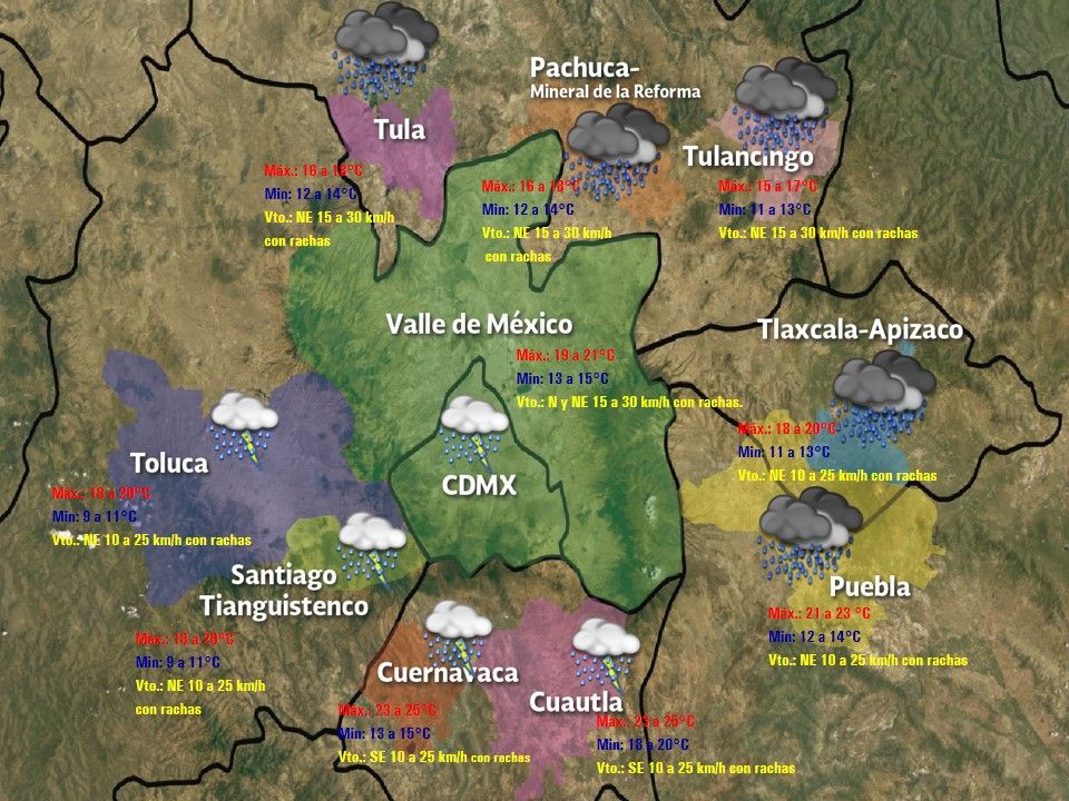 Continuarán las tormentas fuertes en todo el país - vdm-0709