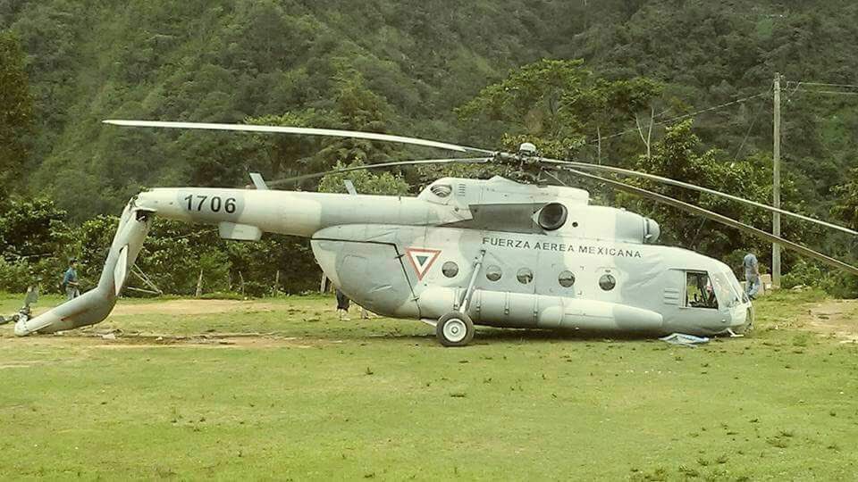 Se desploma helicóptero del Ejército en Chiapas
