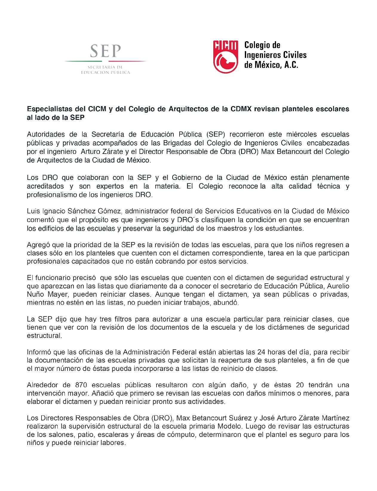 Estas son las escuelas que regresarán a clases el jueves en CDMX - í-001