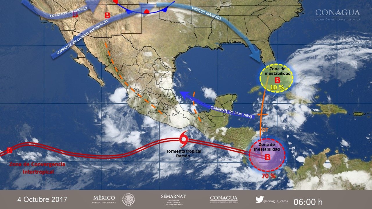 Tormentas afectarán amplias zonas del país - 0410-2