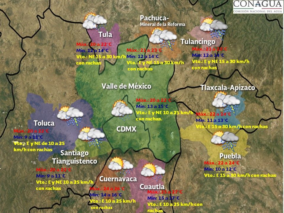 Tormentas afectarán amplias zonas del país - 0410-3