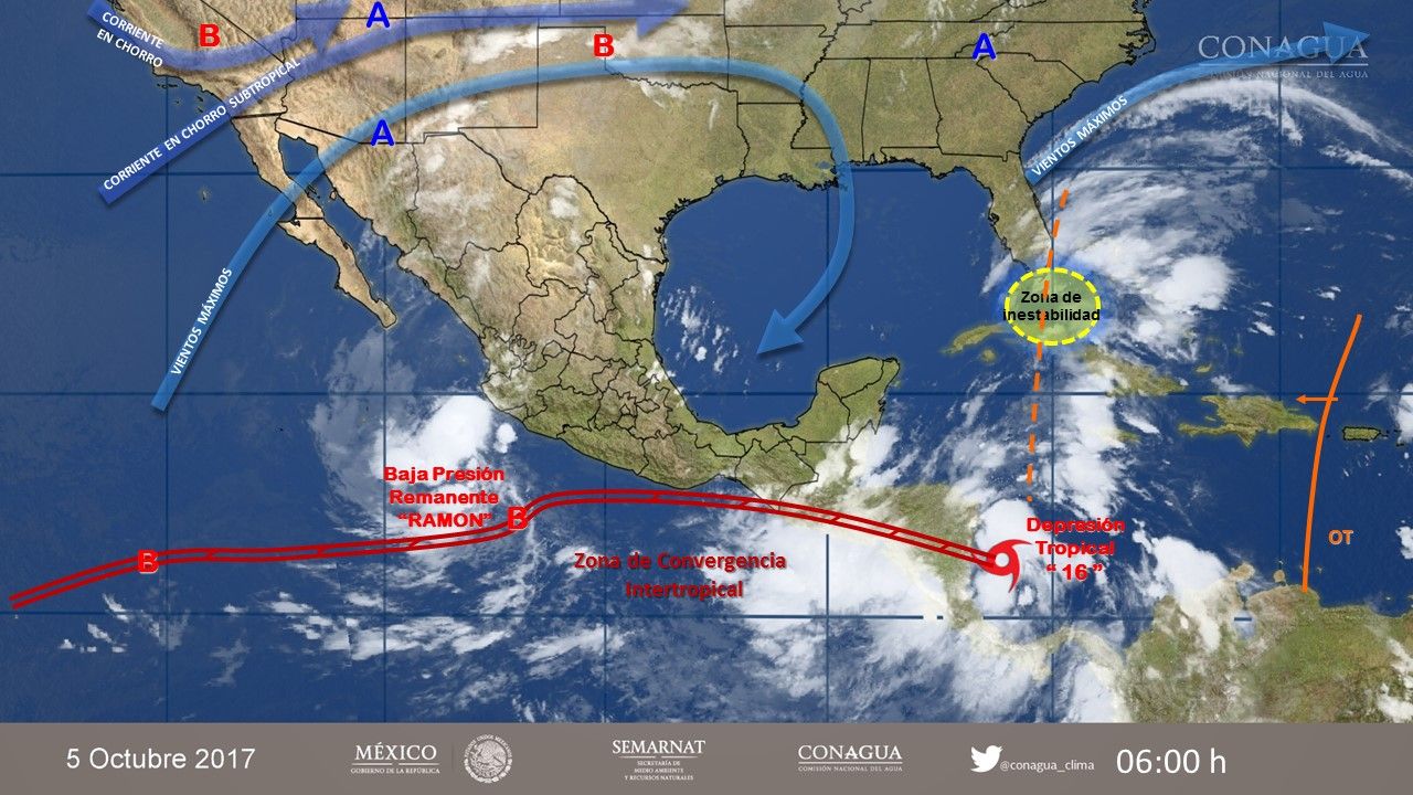 Prevalece el pronóstico de lluvias en el occidente, centro y sur del país - 0510