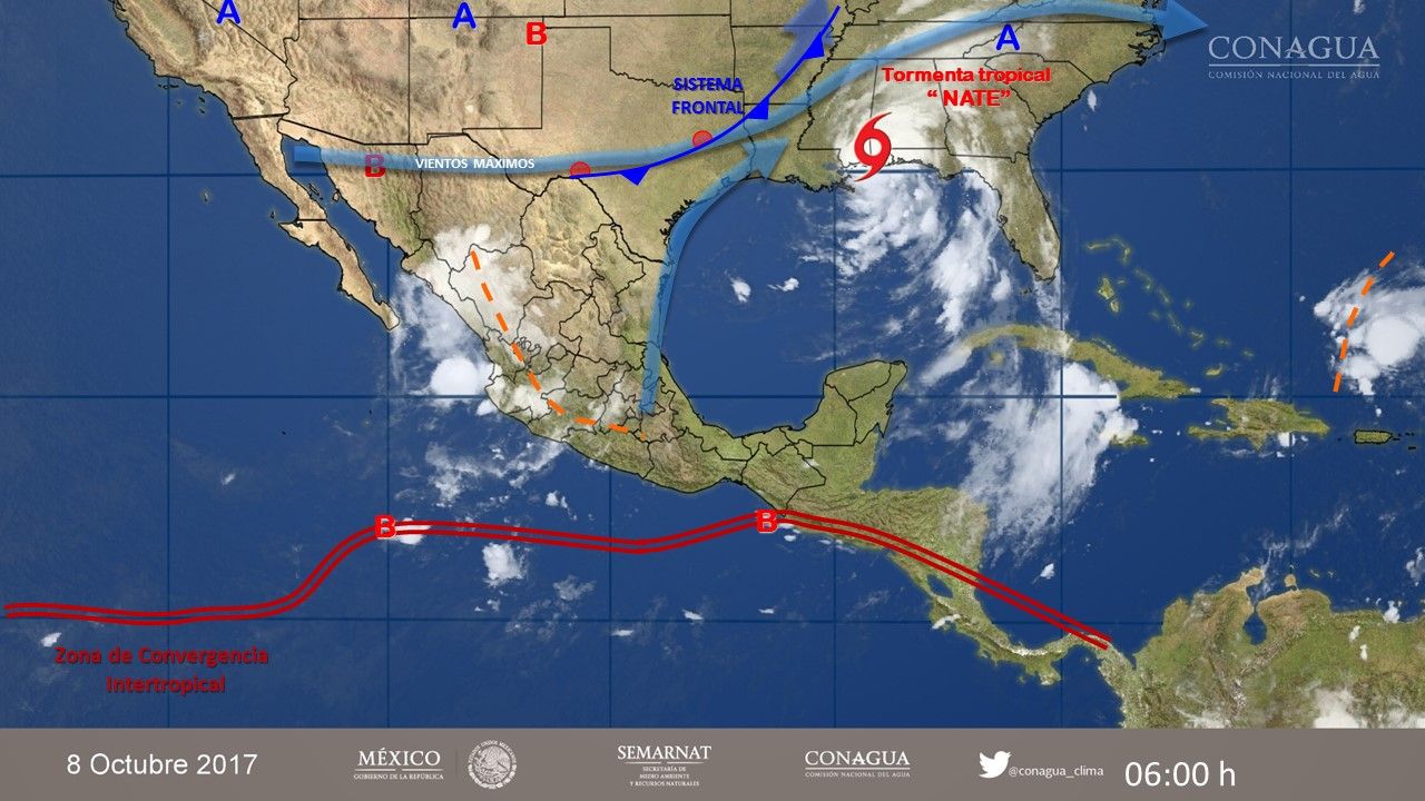 Seguirán las lluvias en el sur del país - 0810-3