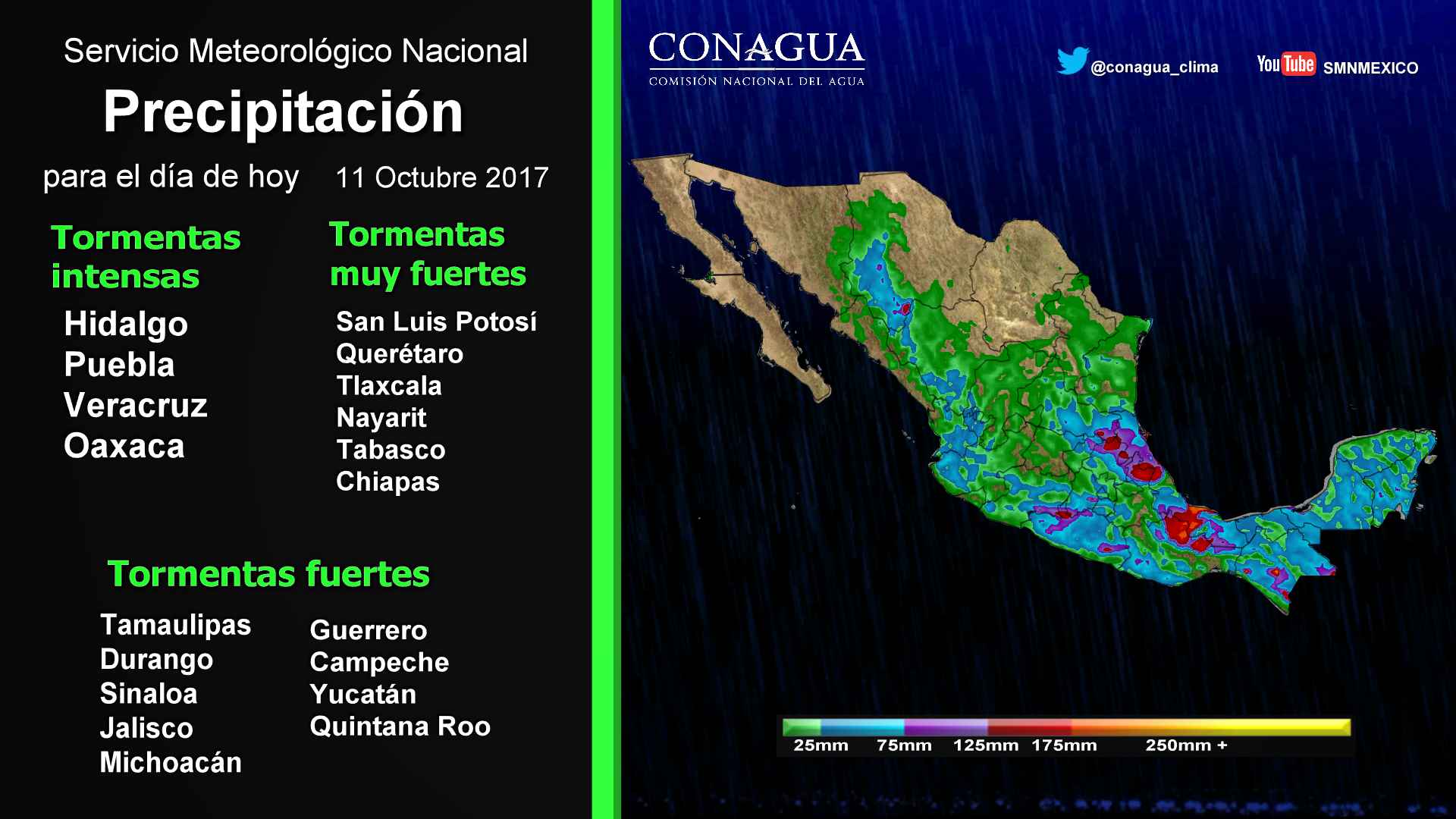 Lluvias abarcarán gran parte del país - 1110