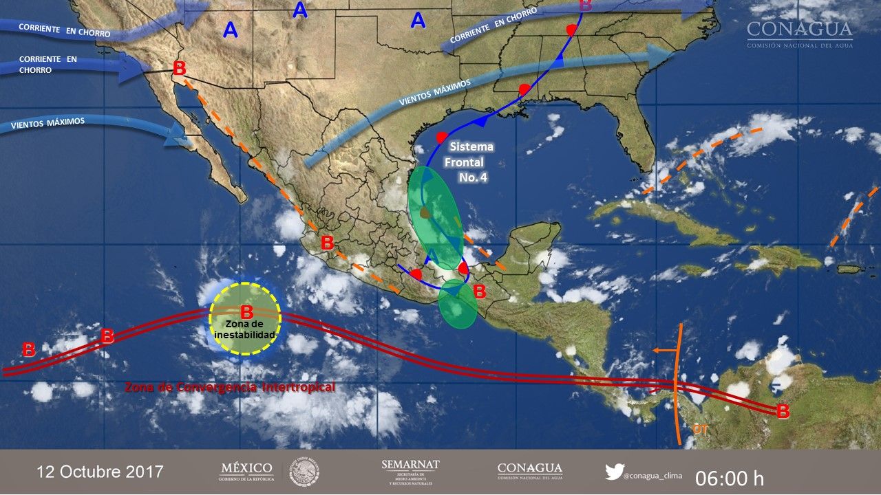 Lluvias afectarán la mayor parte del país - 1210-3