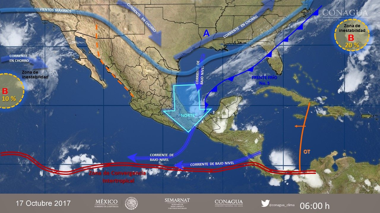 Continuará el ambiente frío en el norte, oriente y centro del país - 1710-3