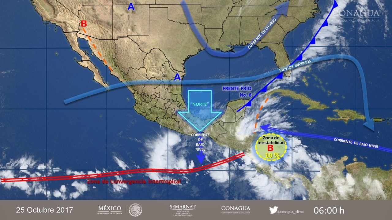 Continuarán las tormentas fuertes en el sur y sureste del país - 2510-3