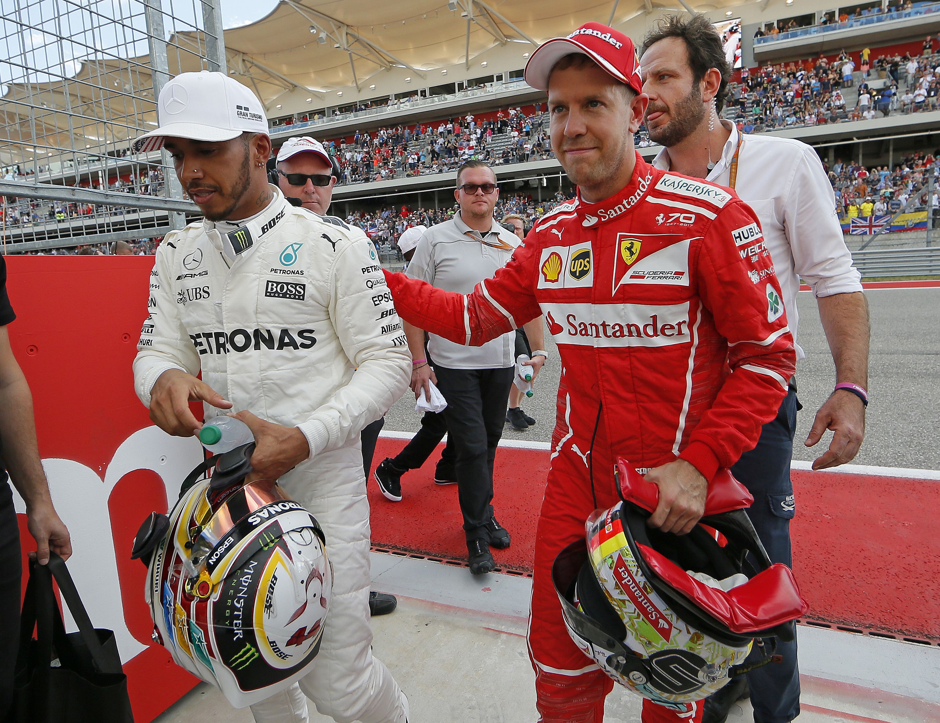 Hamilton y Vettel en primeros lugares de clasificación en GP de EE. UU.