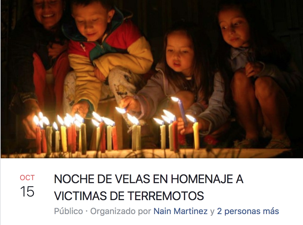 Convocan en Facebook a una noche de velas por víctimas de sismos - Captura-de-pantalla-2017-10-14-a-las-11.24.45