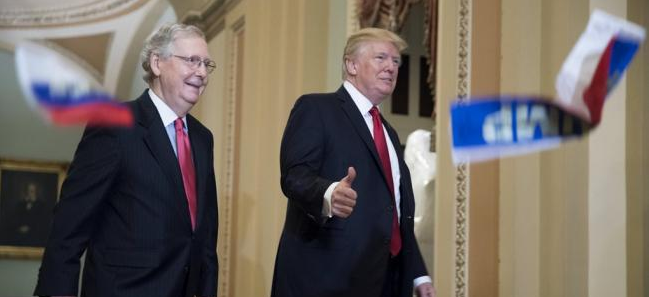 Reunión con senadores republicanos fue un festival del amor: Trump