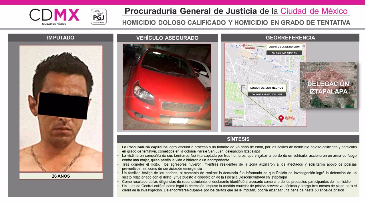 Vinculan a proceso a hombre que asesinó a embarazada en Iztapalapa - Detienen-a-homicida-Iztapalapa