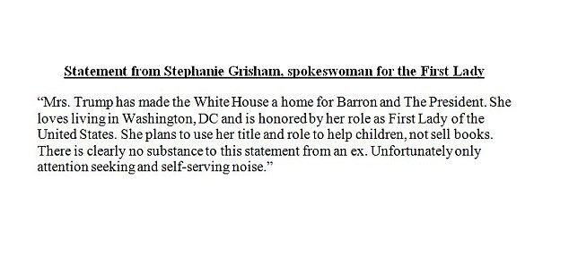 Melania Trump responde a declaraciones de Ivana Trump - Melania-Trump-Comunicado-Casa-Blanca