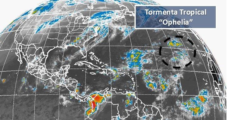 Se forma tormenta tropical ‘Ophelia’