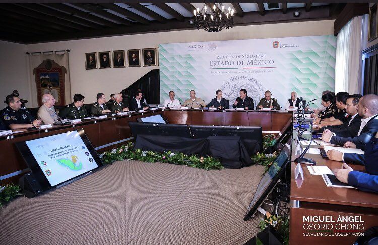Cuerpos de seguridad en Edomex serán depurados: Del Mazo - Osorio-Chong-Gabinete-de-Seguridad-Estado-de-México
