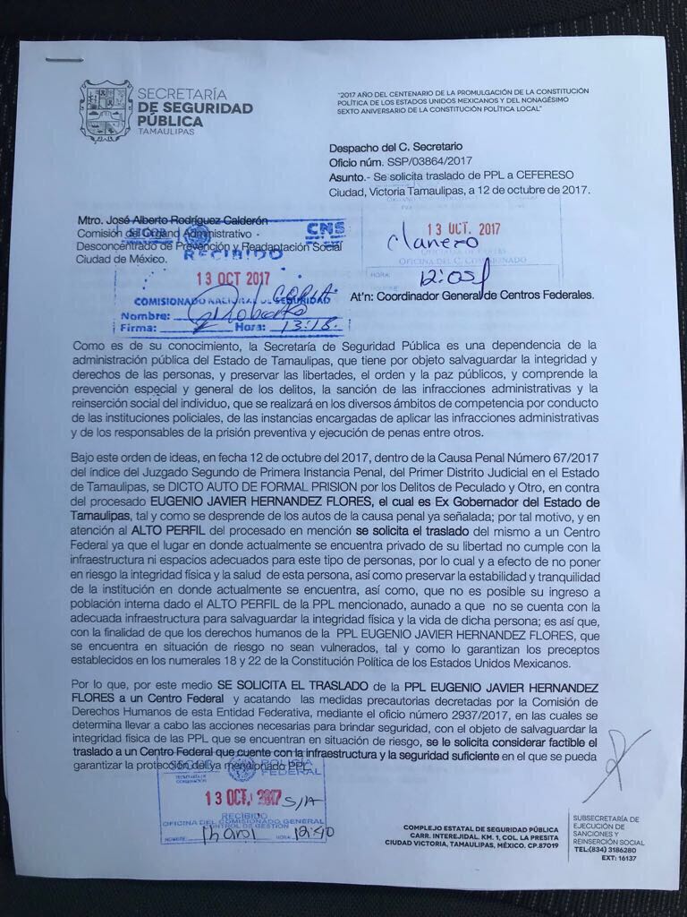 Piden traslado de Eugenio Hernández a prisión federal - SSP-traslado-de-Eugenio-Hernández