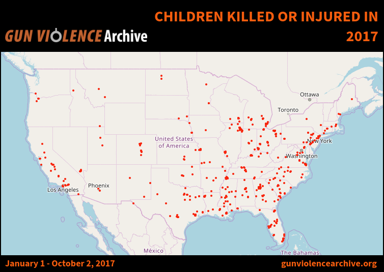 Tiroteos masivos en EE. UU. han dejado 345 muertos - Tiroteos-en-2017-Niños-Muertos-Foto-de-Gun-Violence-Archive