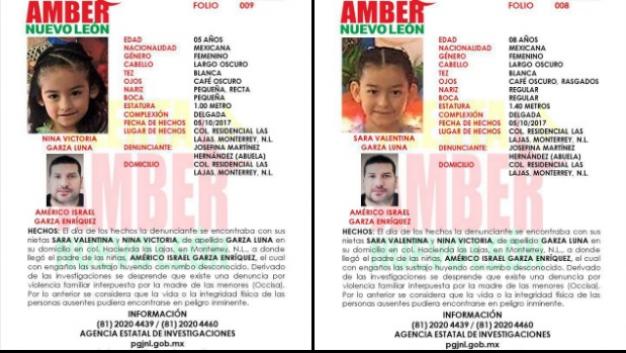 Alerta Amber por desaparición de hijas de Karla Luna - amber