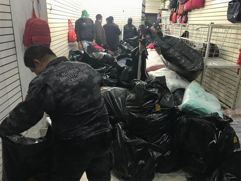 Decomisan más de tres toneladas de mercancía pirata en el Centro - aseguramiento-