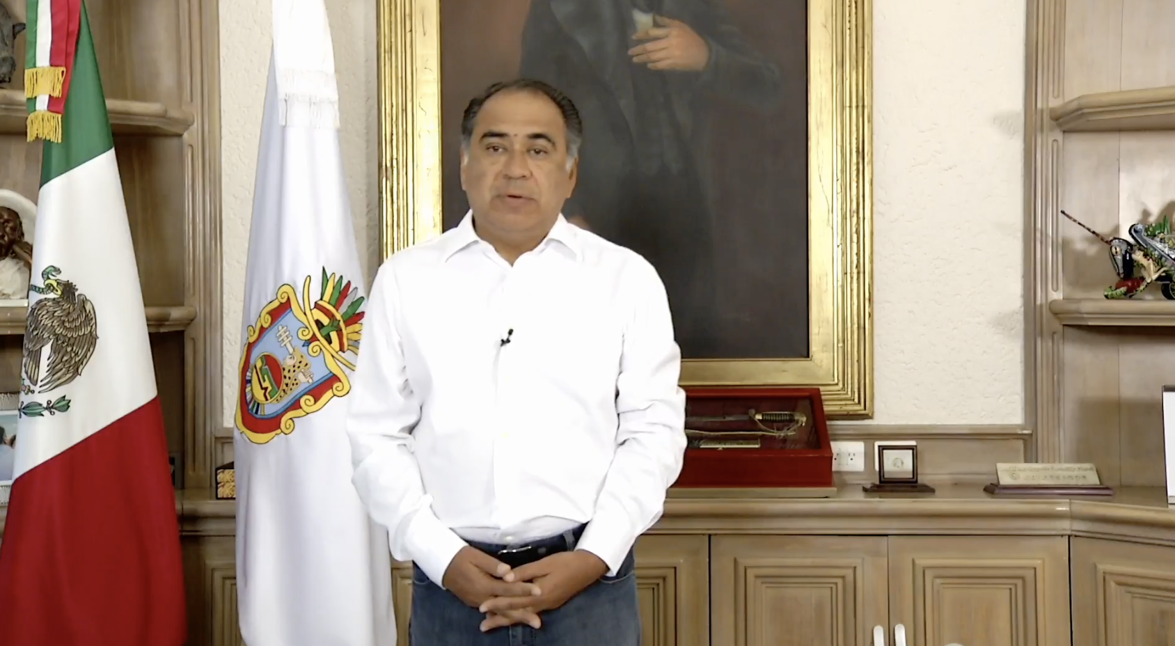 Astudillo Flores da mensaje a guerrerenses tras desastres naturales