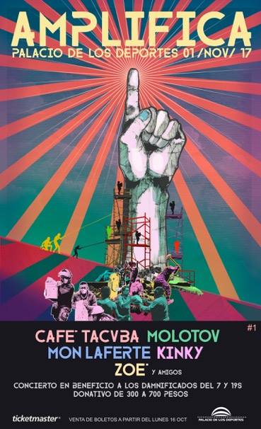 Café Tacvba y Molotov encabezan festival para ayudar a damnificados - cartel