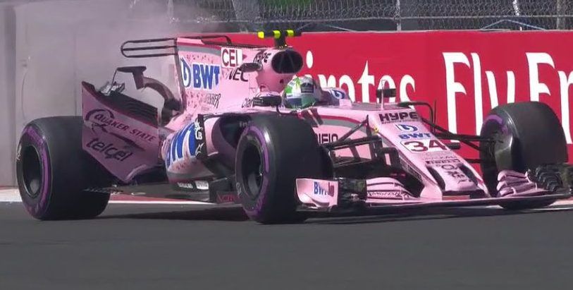 #Video Alfonso Celis choca en pruebas del GP de México