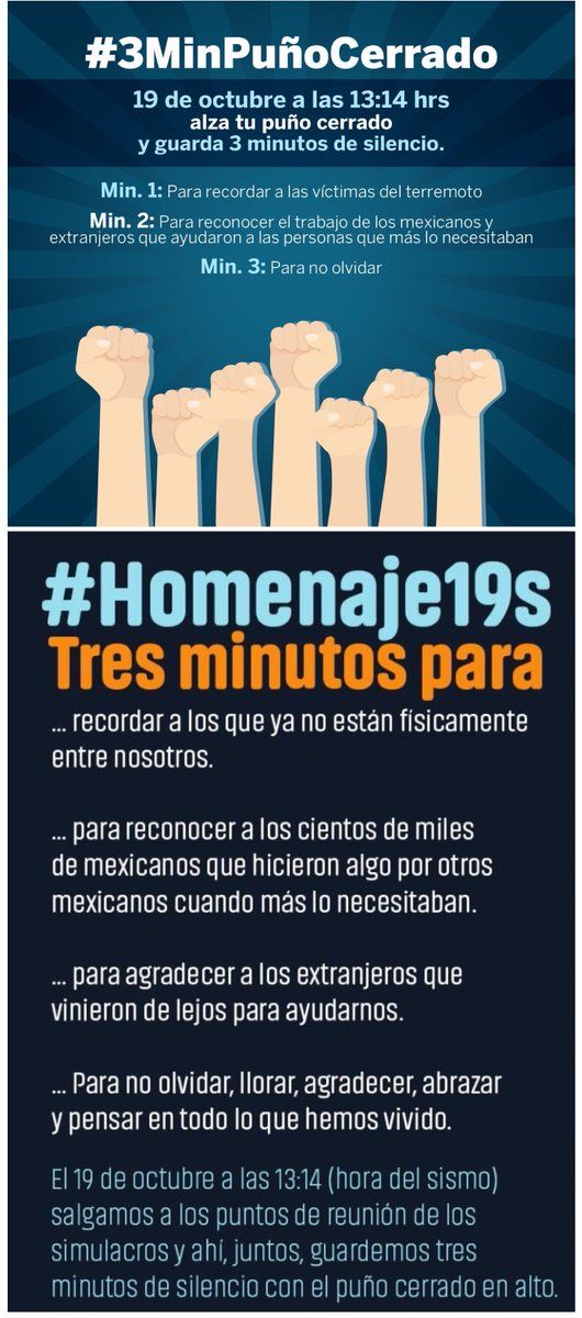 Se cumple un mes del terremoto que sacudió a México - con-el-puño