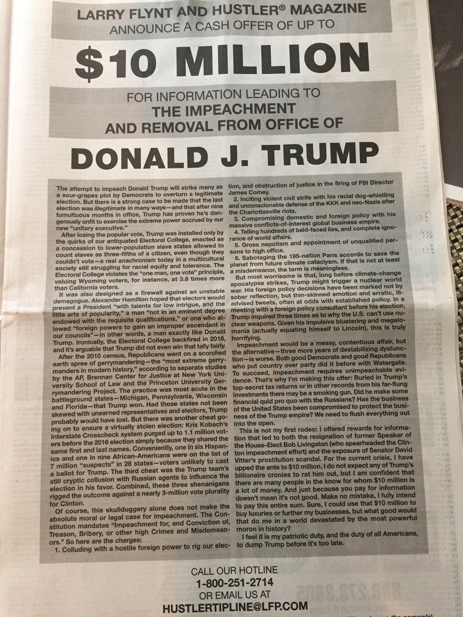 Ofrece 10 mdd a quien dé información para destituir a Trump - donald-trump-larry-flynt