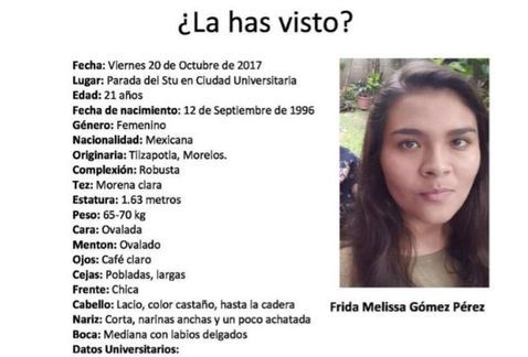 Fiscalía de Puebla localiza a estudiante reportada como desaparecida - frida-melissa