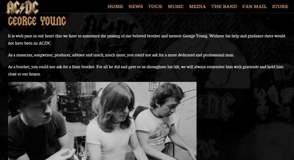 Muere productor de AC/DC a los 70 años - george-young-ac-dc-1-1024x559