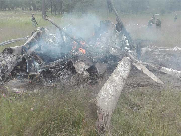 Desplome de helicóptero militar en Durango deja siete muertos