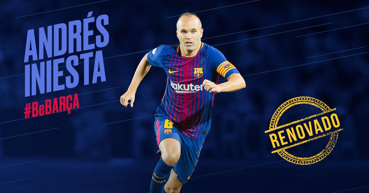 Barcelona renueva contrato a Iniesta ‘de por vida’