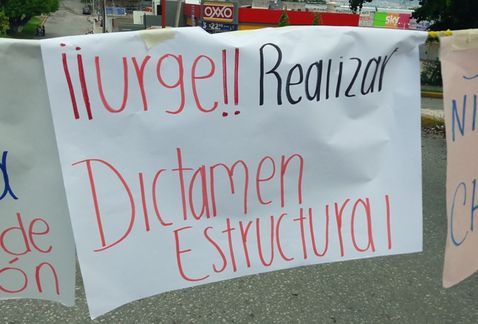Cierran calles por falta de revisión de kínder en Chiapas tras sismo - kinder-2