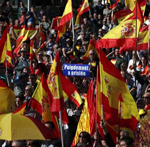 Expresidente del Parlamento Europeo a favor de intervención en Cataluña - manifestación