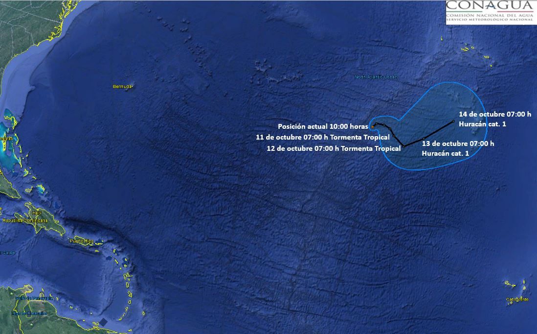 Ophelia podría convertirse en huracán el jueves - ophelia