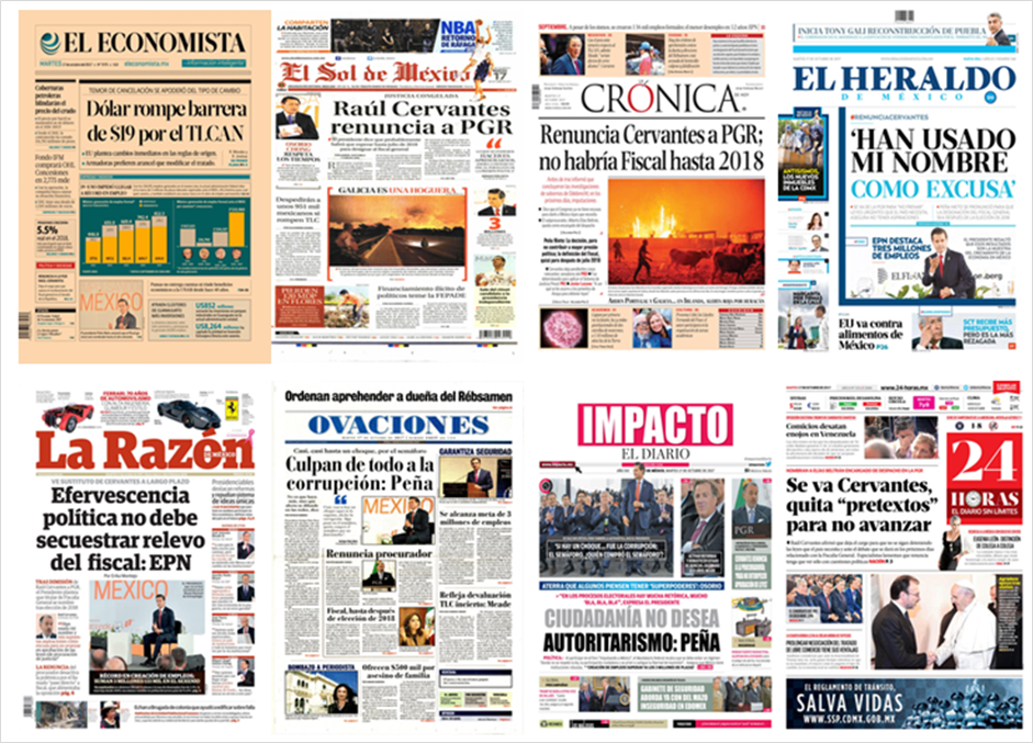 Peña Nieto y la PGR en las portadas del martes - p2